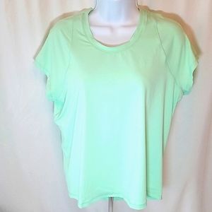 All in Motion Women's Run Short Sleeve Tee Shirt Mint Green Size Small